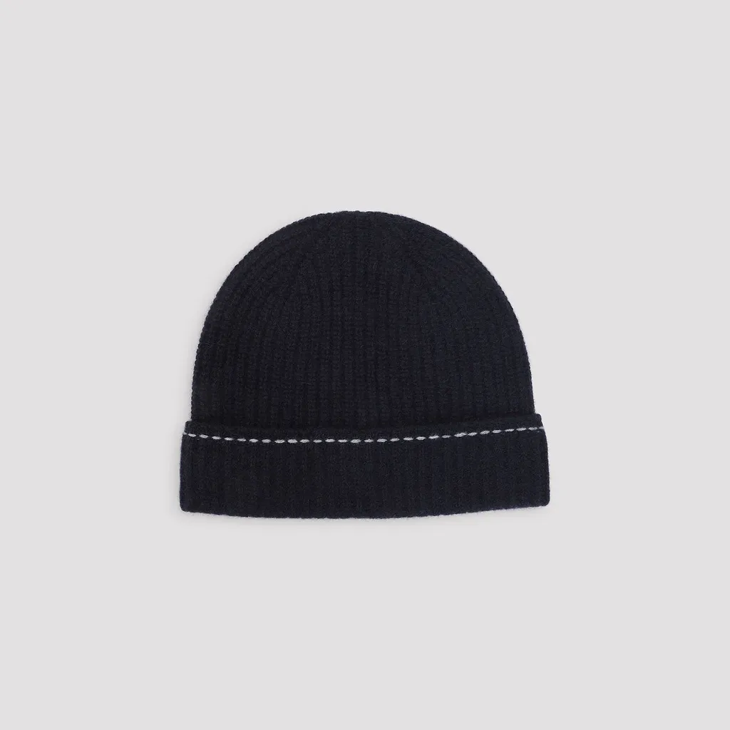 Kiton Ribbed Cuff Beanie Hat