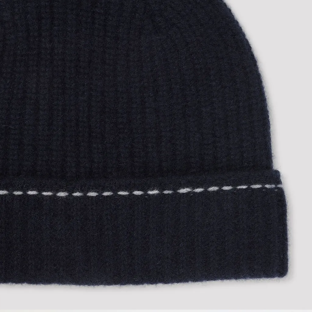 Kiton Ribbed Cuff Beanie Hat