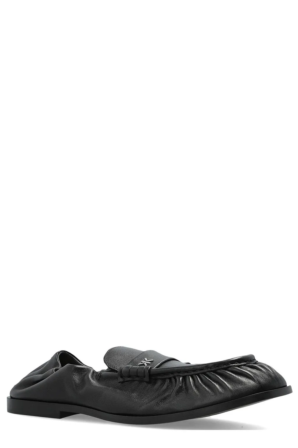 Kenzo Ruched Leather Flat Shoes