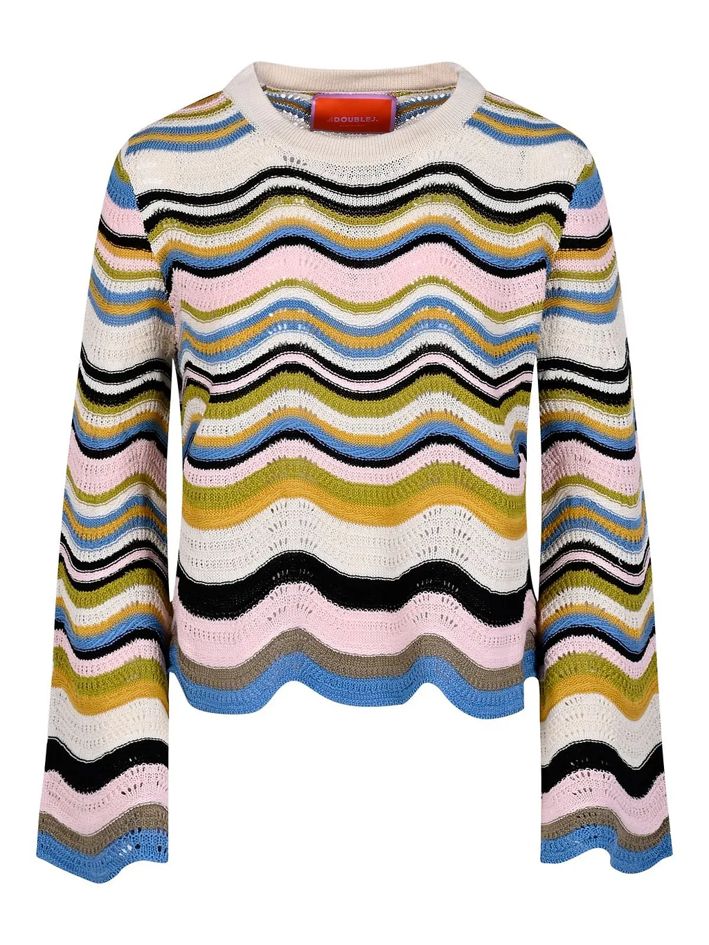 La Doublej Wavy Knit Knitted Top