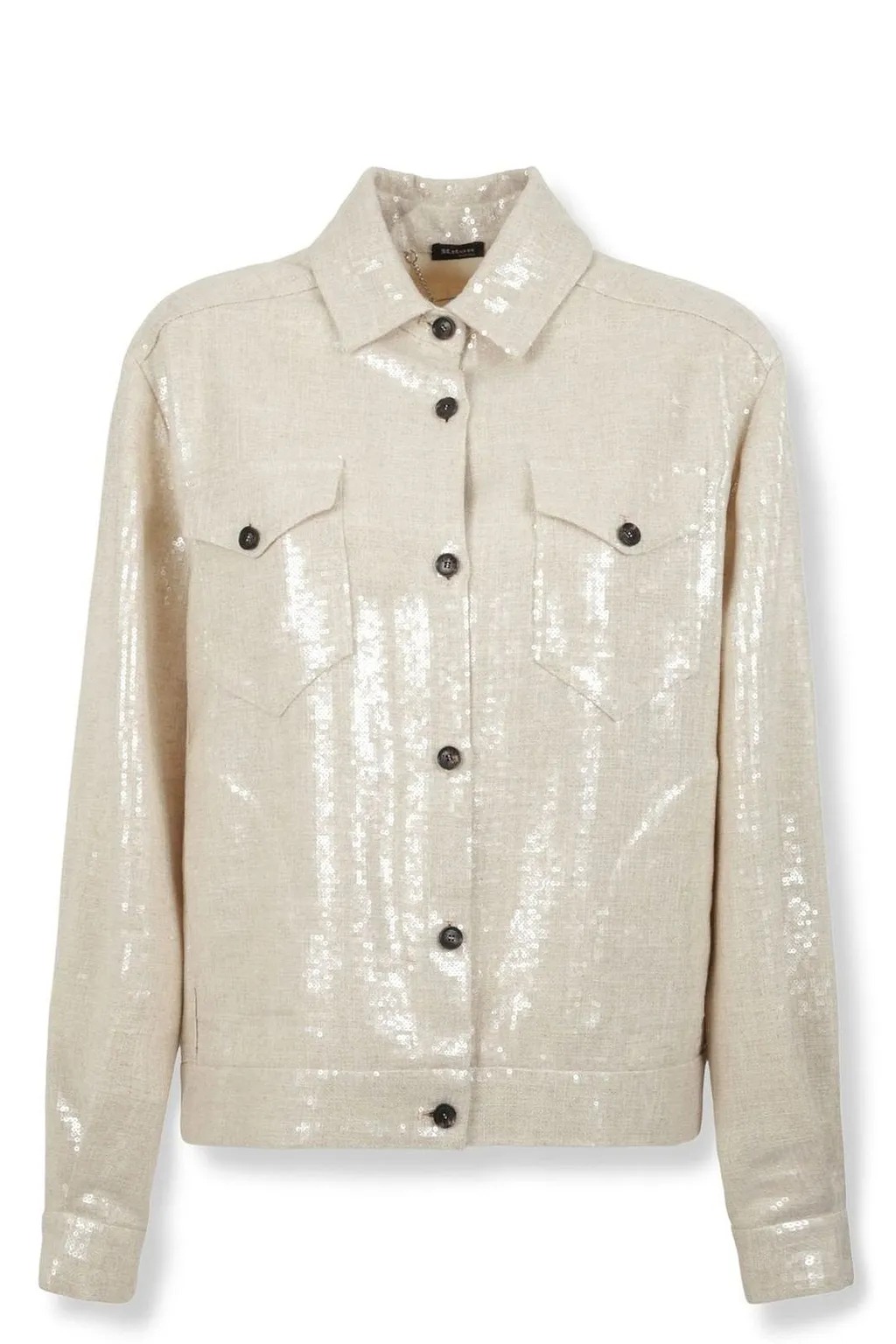 Kiton Sequined Straight-Cut Jacket