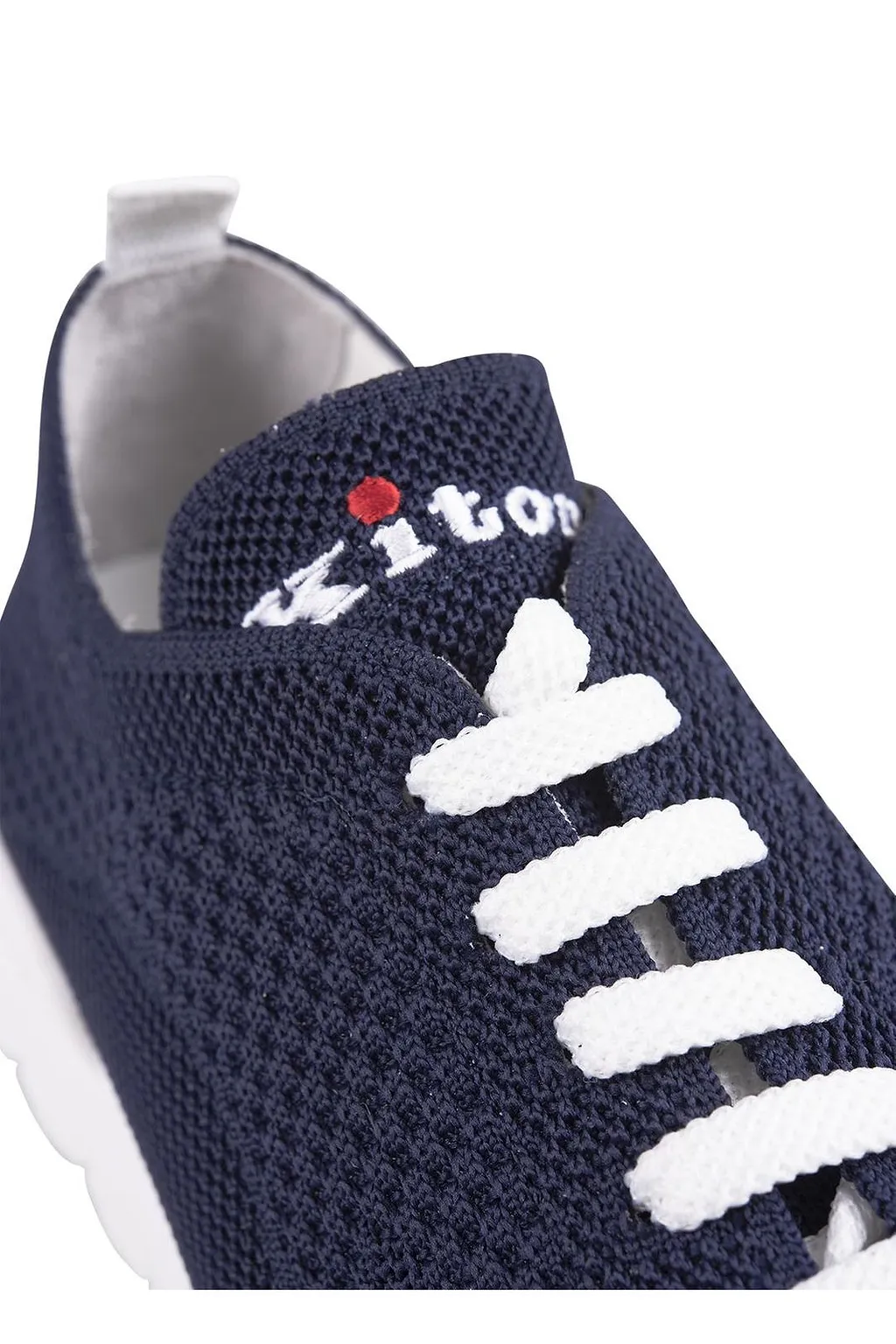 Kiton Stretch-Knitted Lace-Up Sneakers