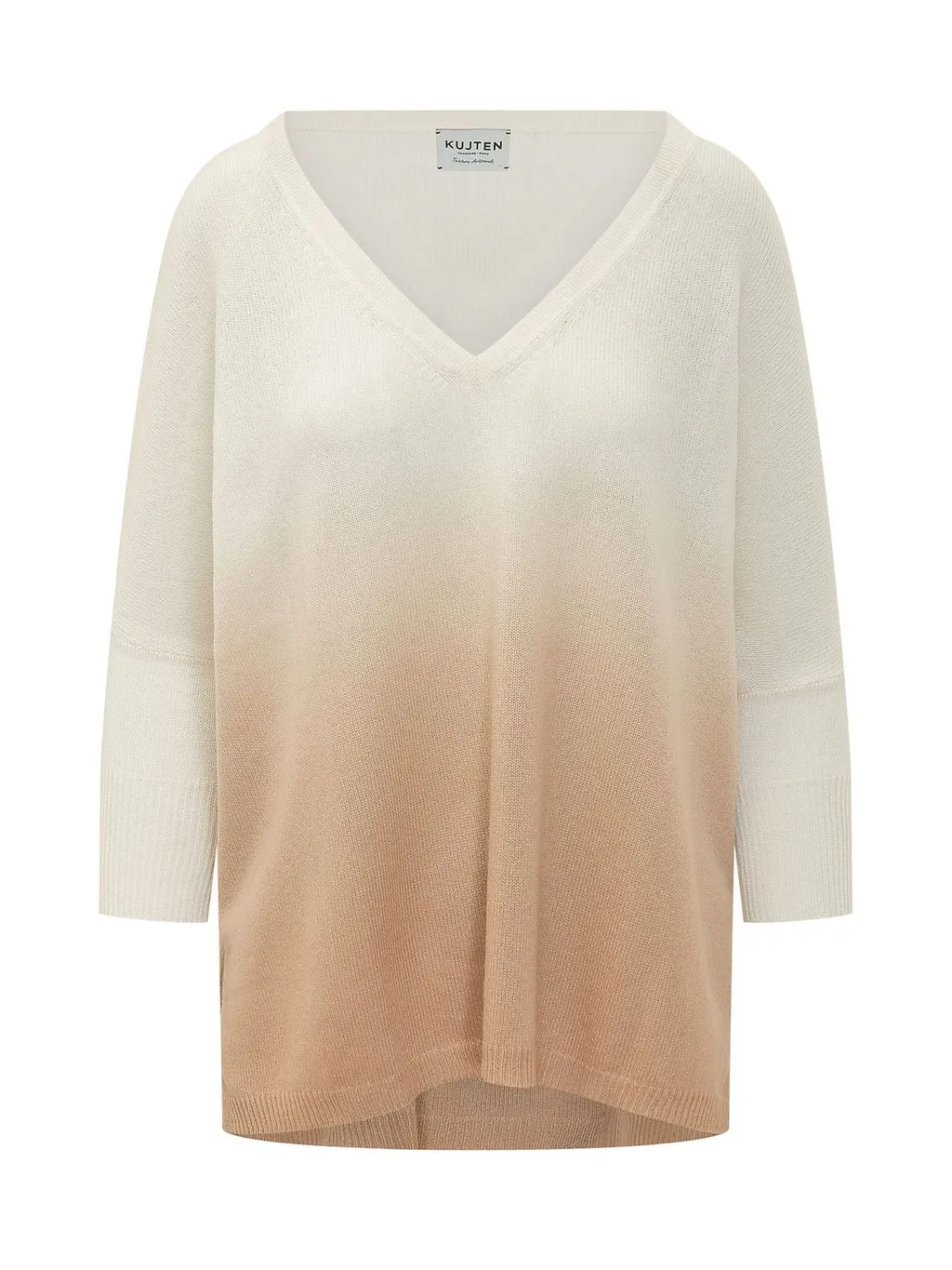 Dip Dye Oversized V-Neck Jumper