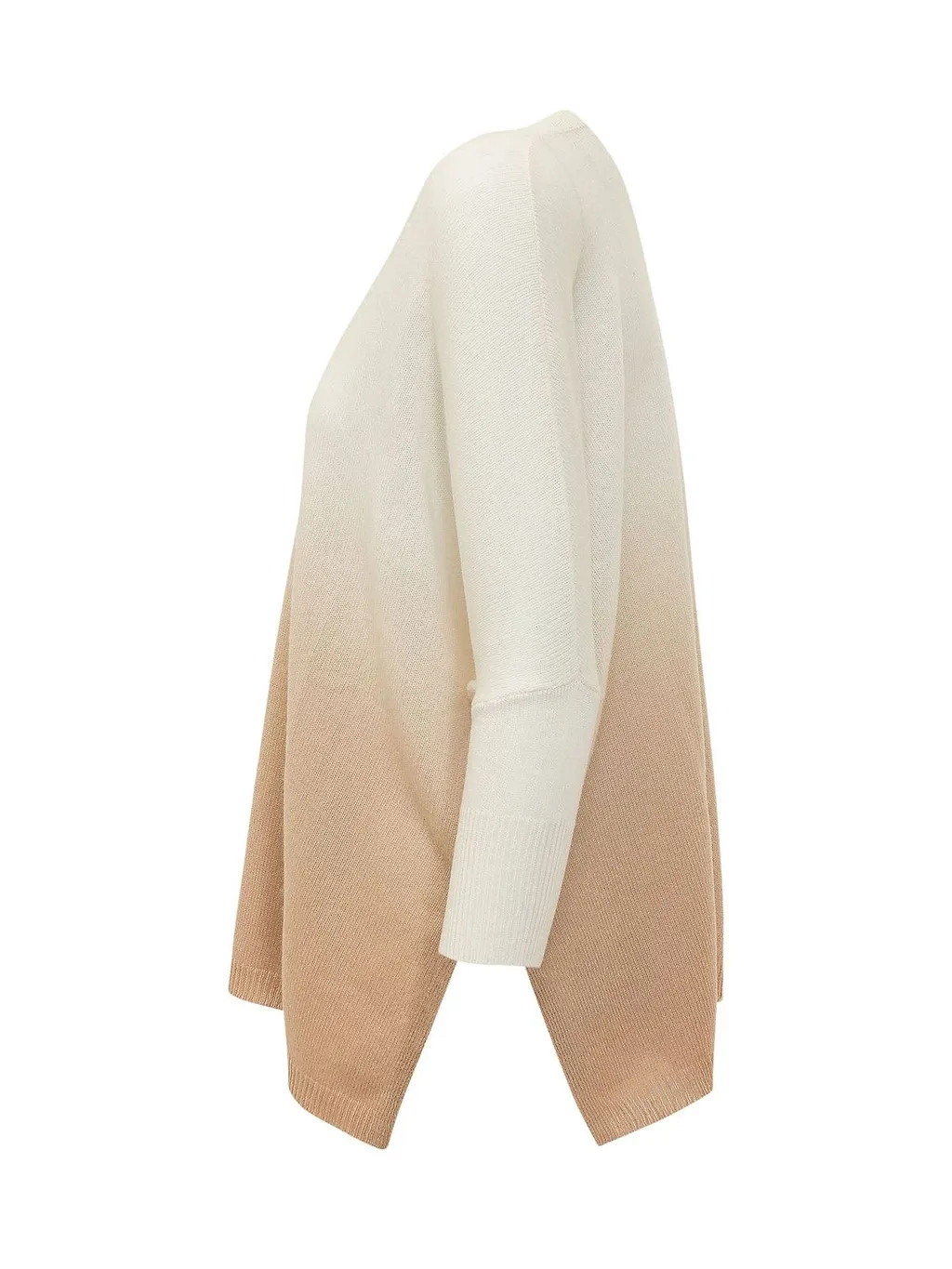 Dip Dye Oversized V-Neck Jumper