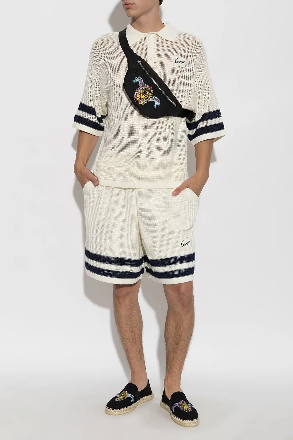 Kenzo Textured Stripe Knit Shorts