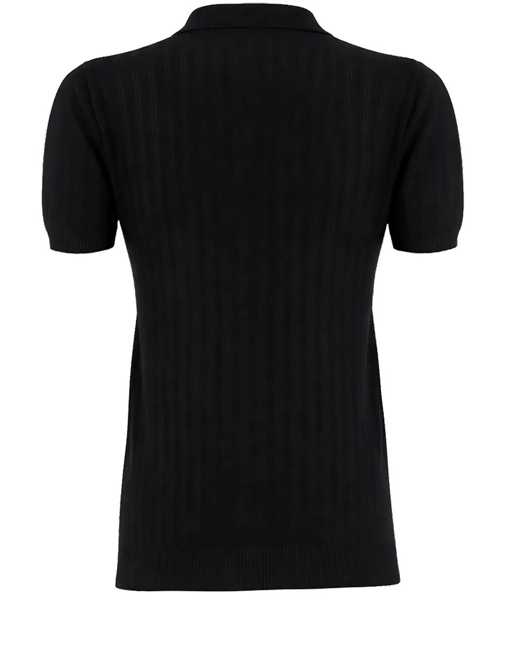 Kiton V-Neck Short-Sleeved Knitted Polo Shirt