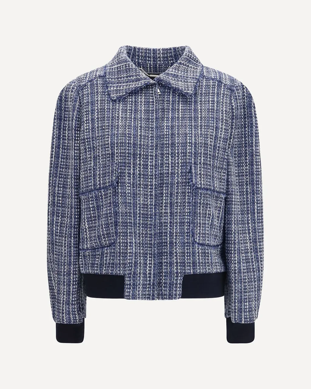 Kiton Zip-Up Tweed Jacket