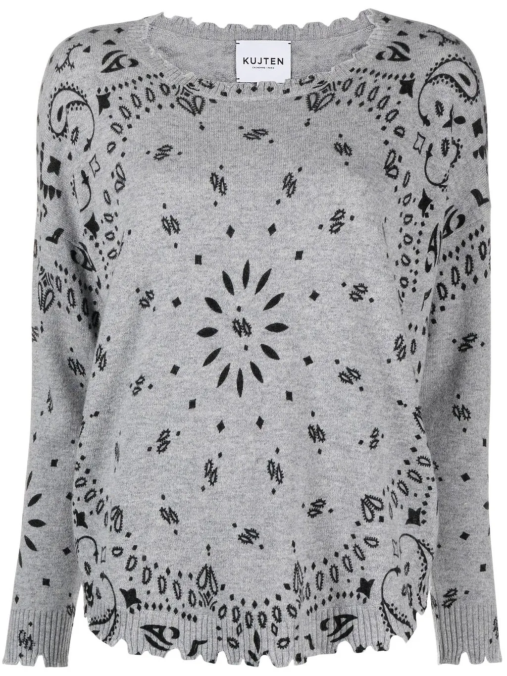 Kujten Bandana Patterned Long-Sleeved Jumper