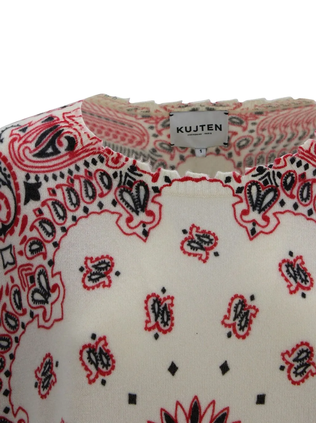 Kujten Mela Bandana Print Knitted Jumper