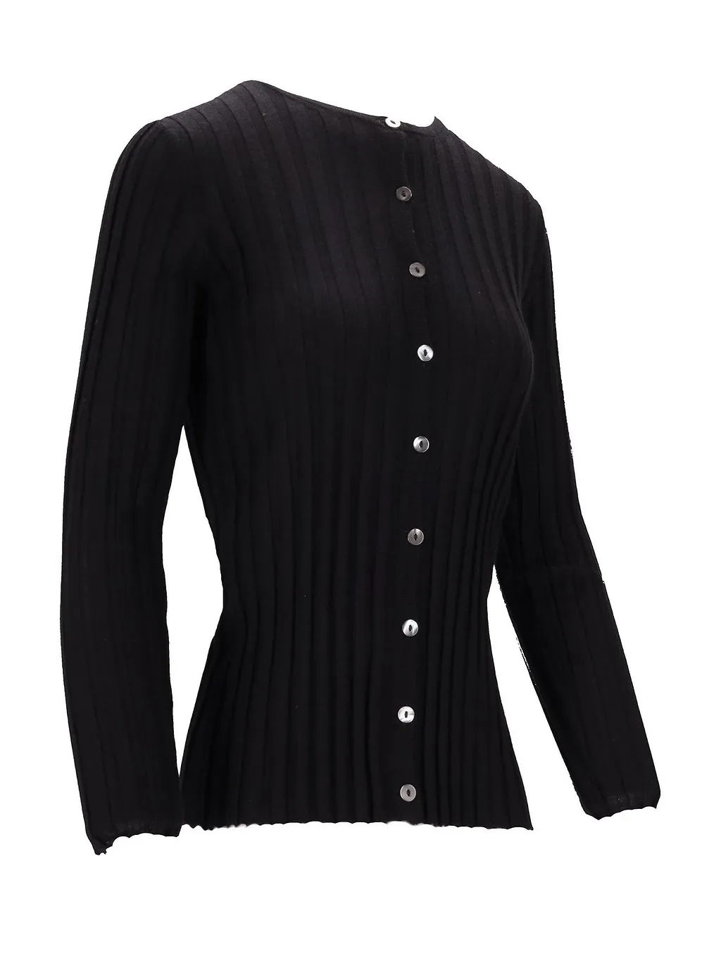 La Rose Long-Sleeved Crewneck Cardigan