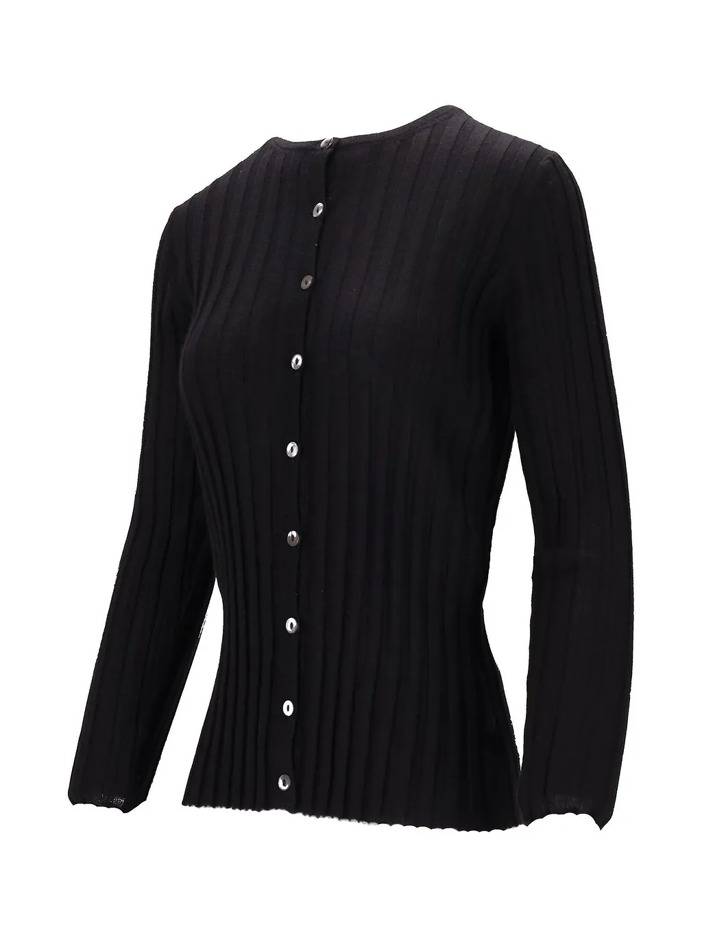 La Rose Long-Sleeved Crewneck Cardigan