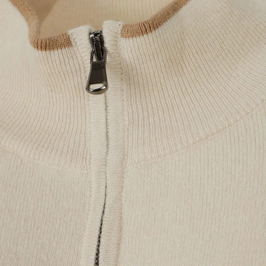 Kiton Zip-Up Knitted Sweater