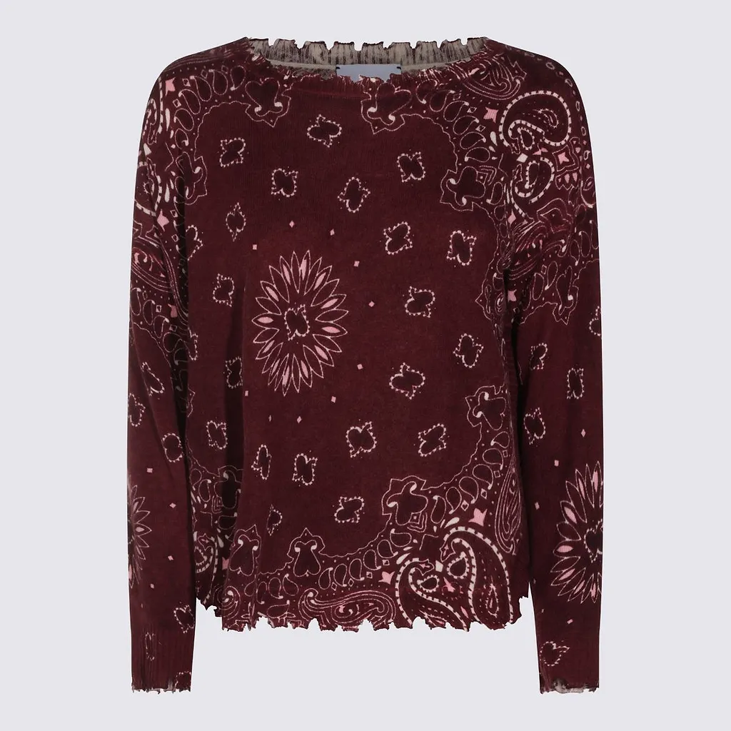 Paisley Distressed Knitted Sweater