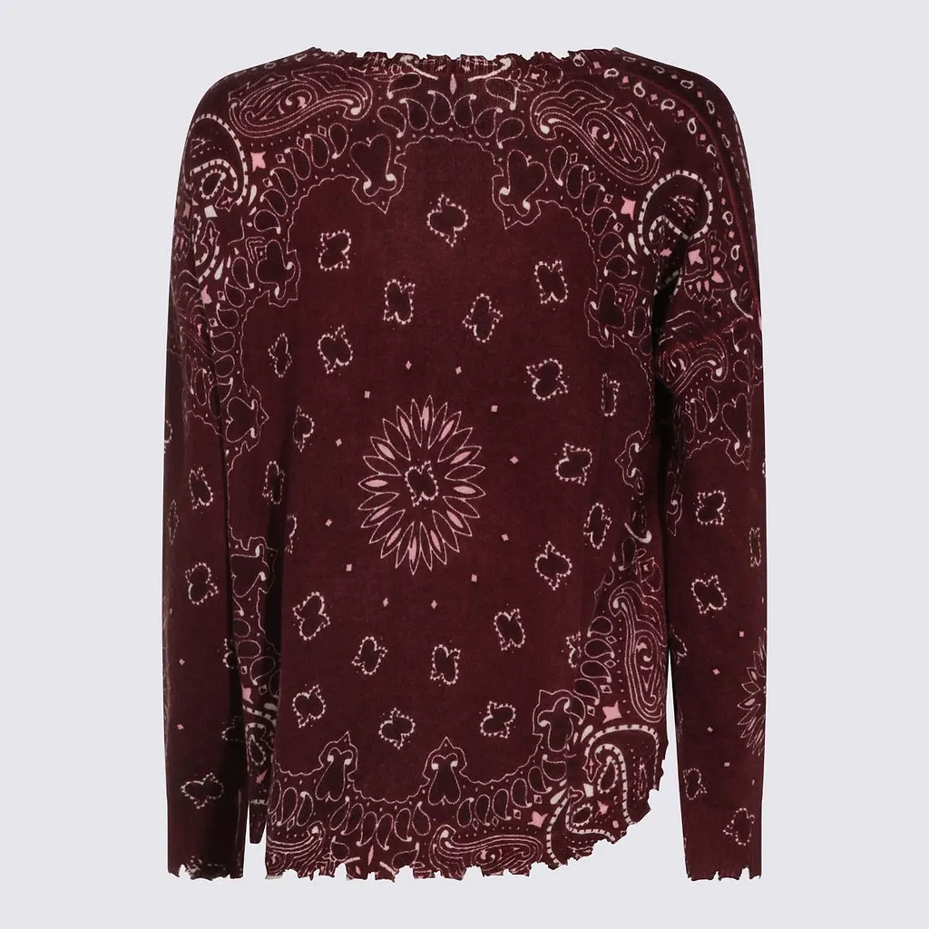 Paisley Distressed Knitted Sweater
