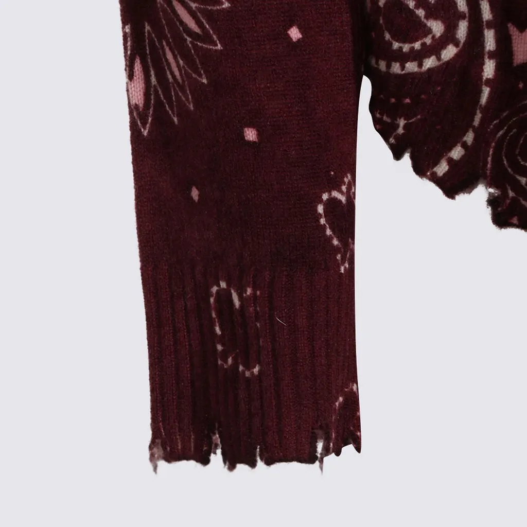 Paisley Distressed Knitted Sweater