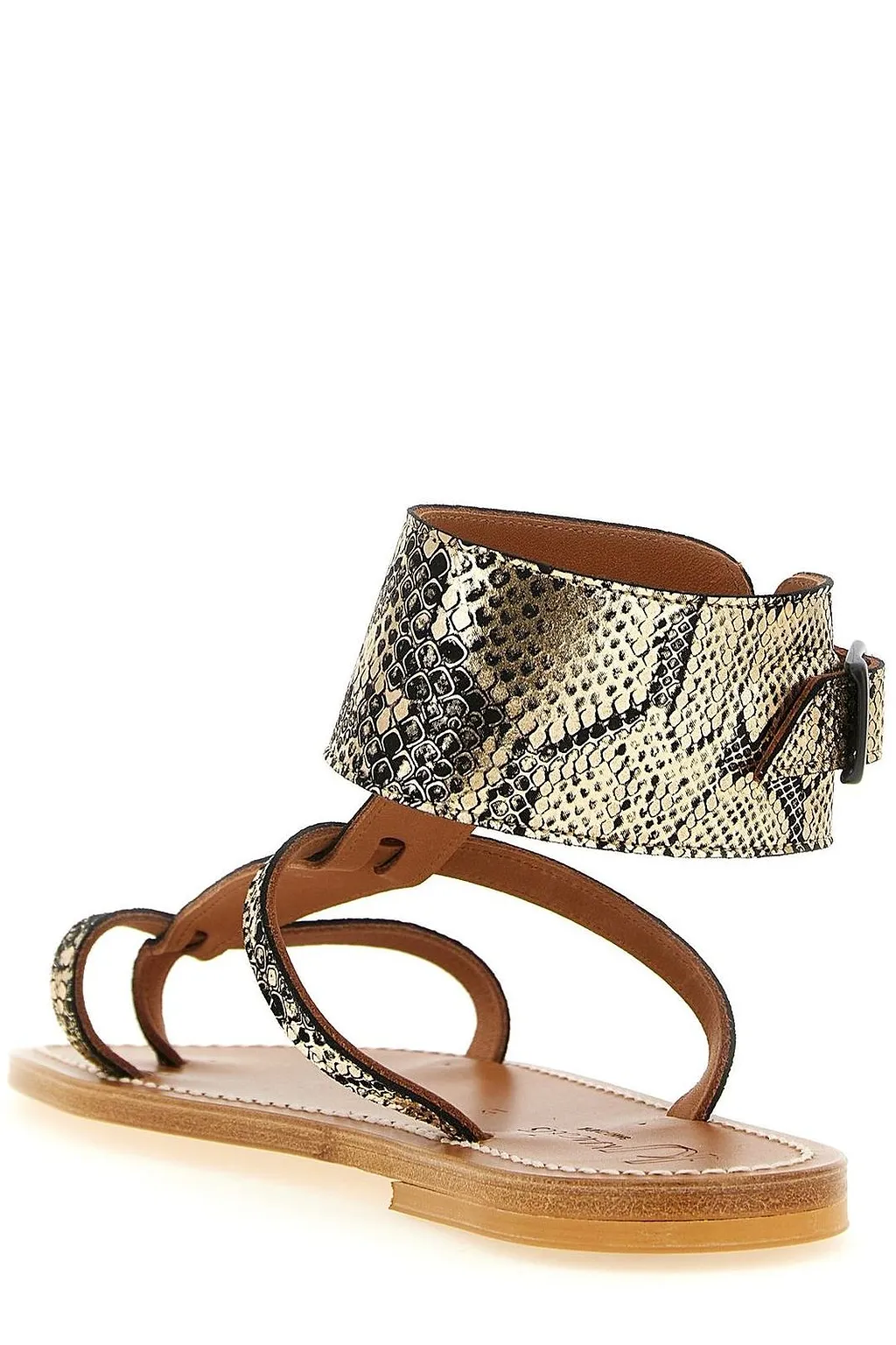 K.Jacques Caravelle Ankle Strap Flat Sandals