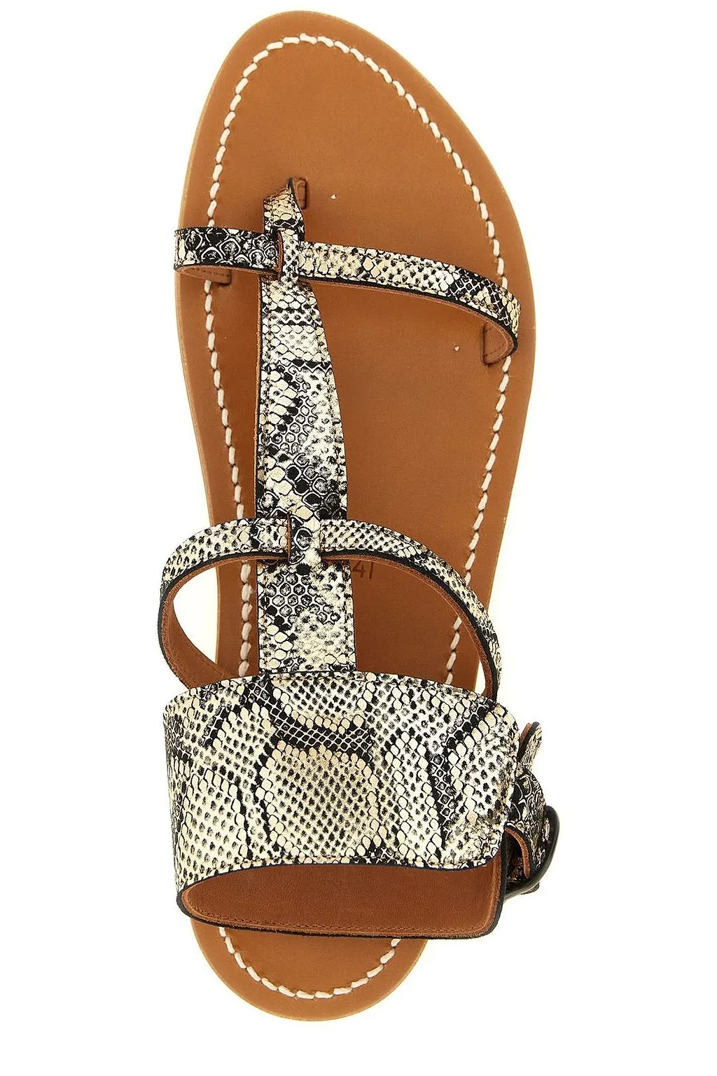 K.Jacques Caravelle Ankle Strap Flat Sandals