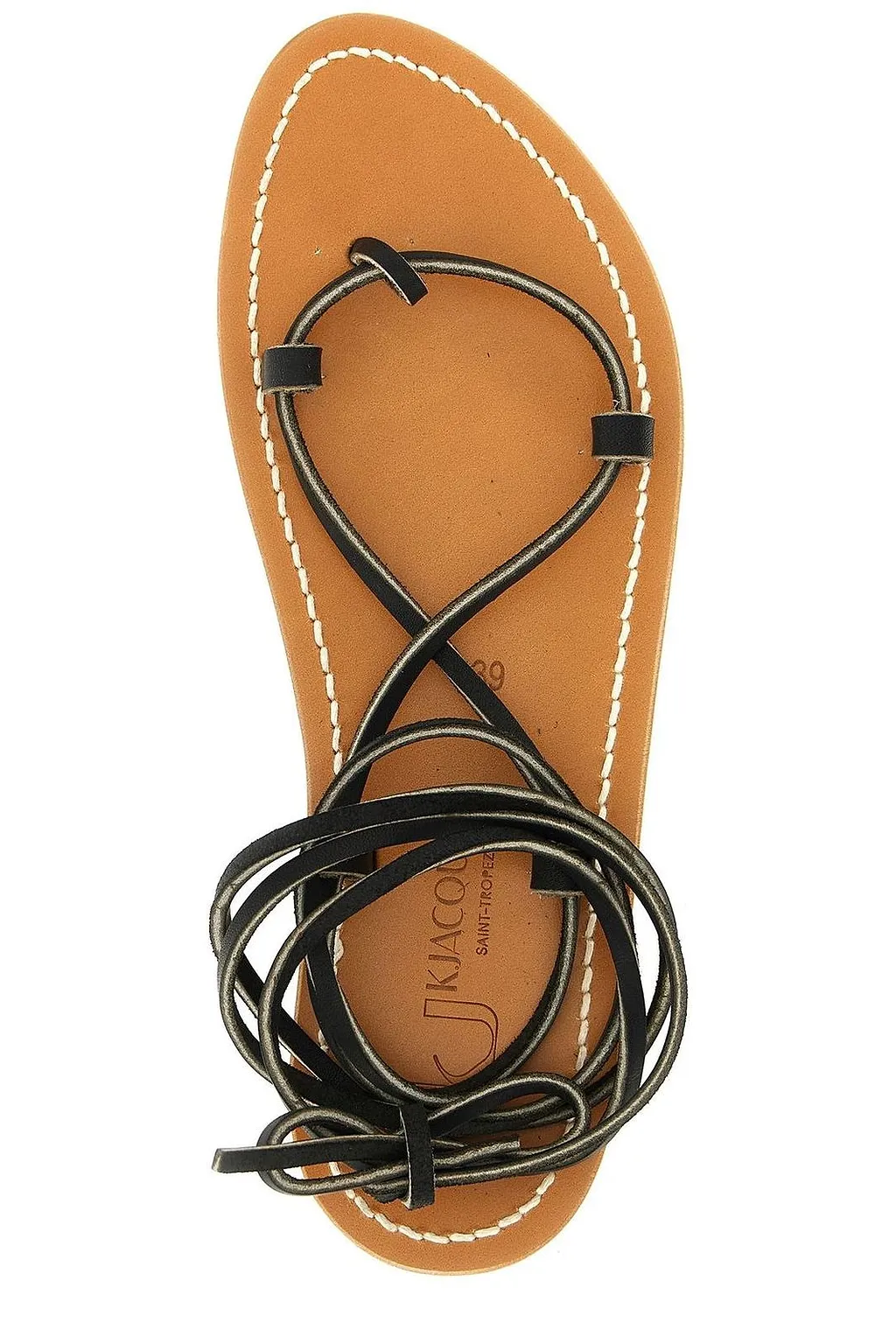 Bikini Lace-Up Thong Flat Sandals