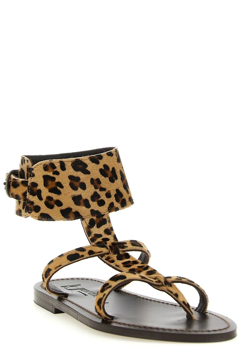 K.Jacques Caravelle Ankle-Strap Flat Sandals