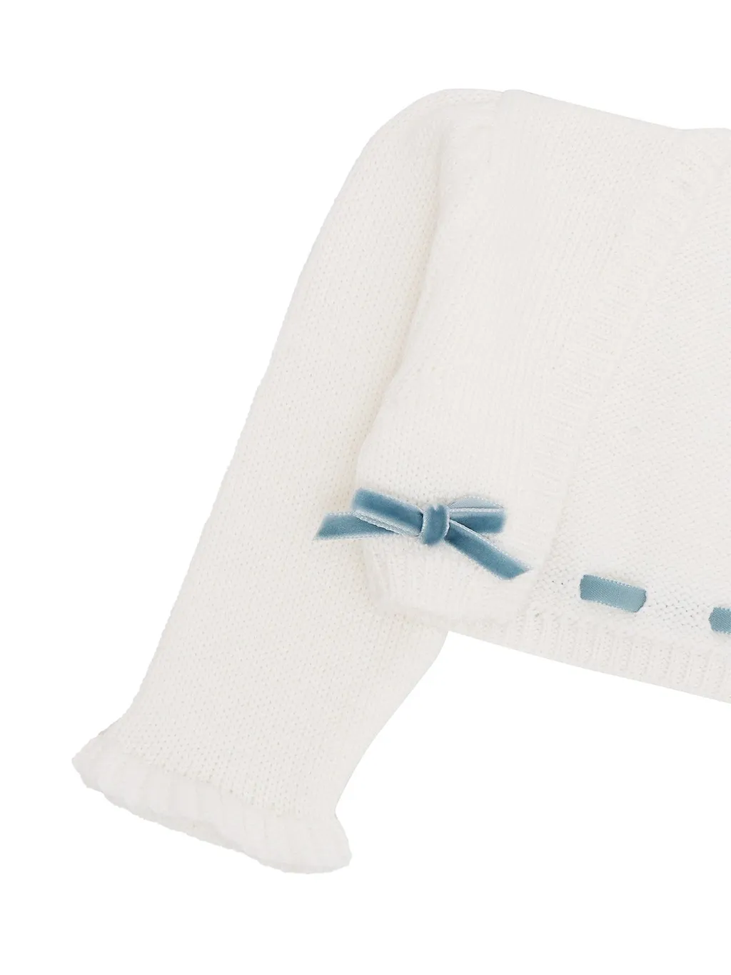 La Stupenderia Bow-Detailed Knitted Cardigan