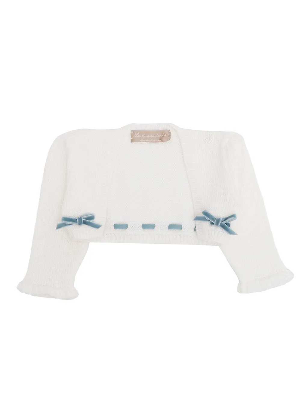 La Stupenderia Bow-Detailed Knitted Cardigan