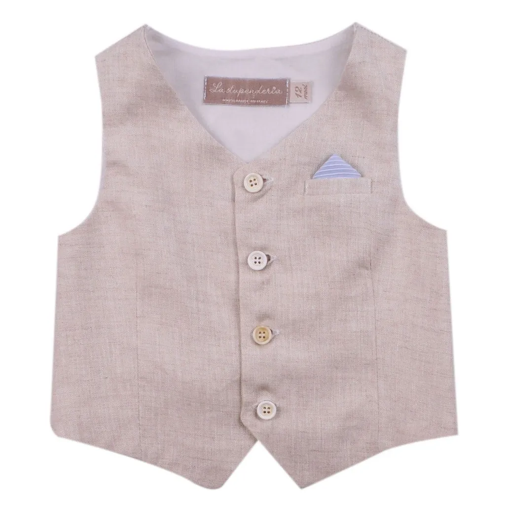 La Stupenderia Buttoned V-Neck Waistcoat