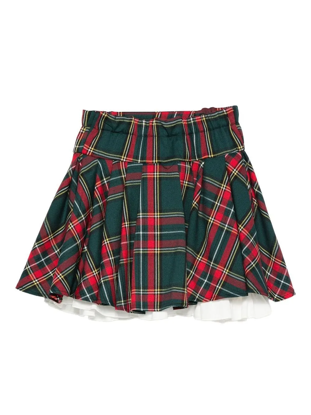 Checked Ruffled Mini Skirt