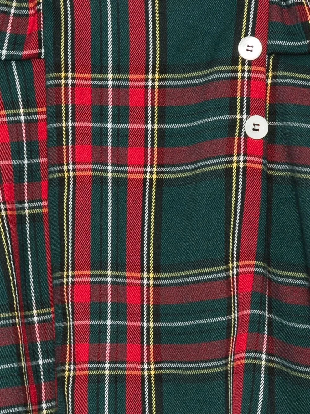 Checked Ruffled Mini Skirt