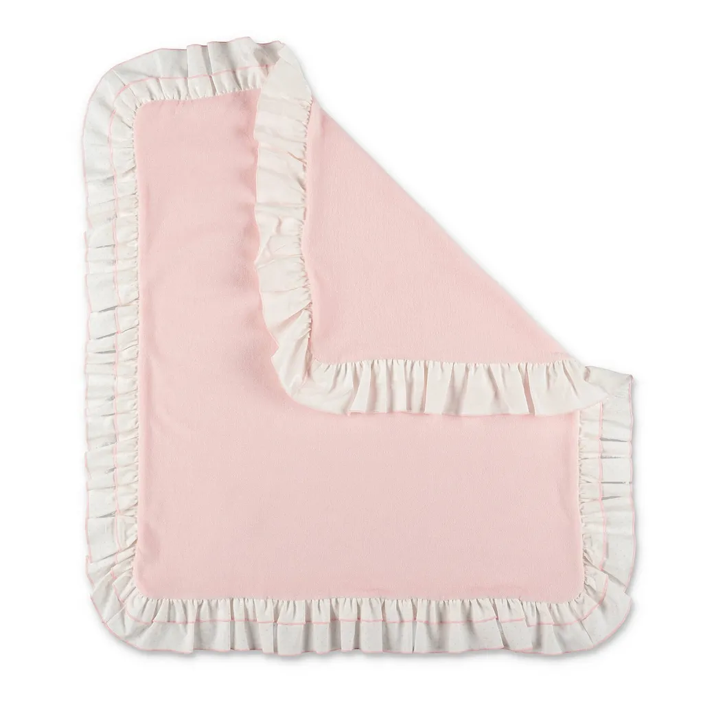 Chenille Ruffled-Trim Square Blanket