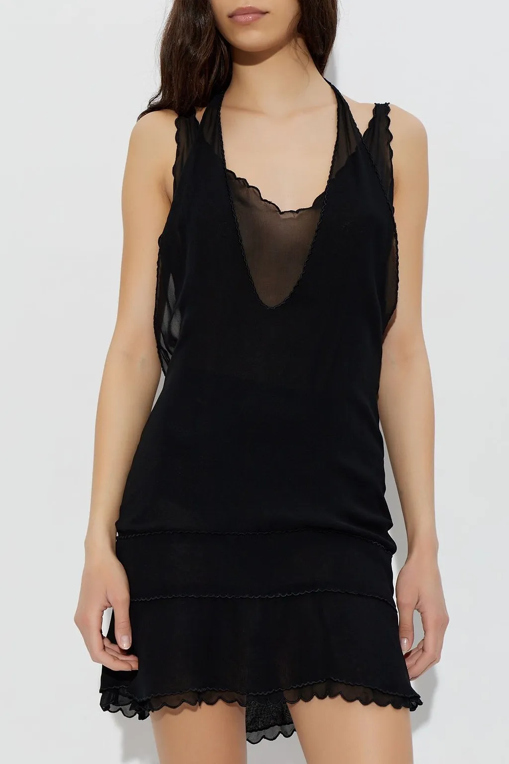Knwls Deleria Sheer Mini Dress