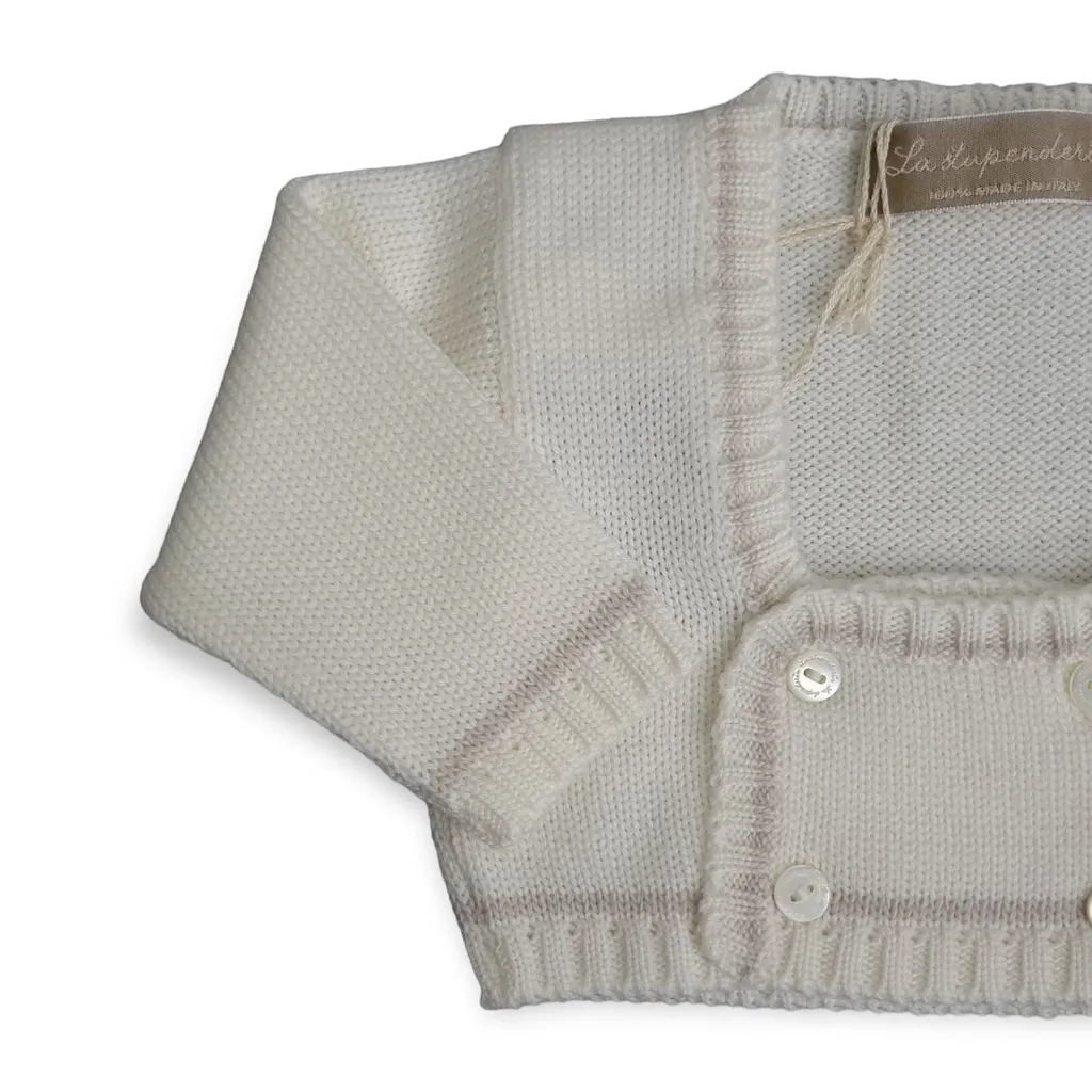La Stupenderia Double-Breasted Long-Sleeved Cardigan
