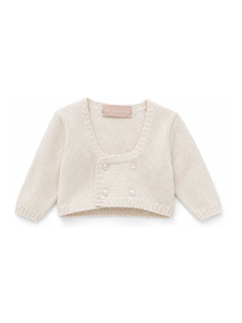 La Stupenderia Double-Breasted Long-Sleeved Cardigan