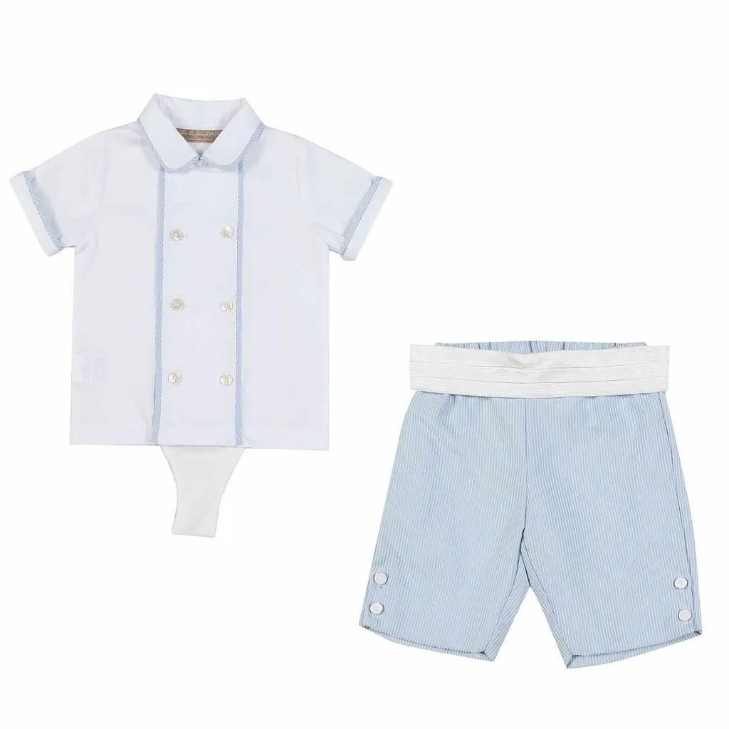 La Stupenderia Double Breasted Shirt Bermuda Shorts Two-Piece Suit