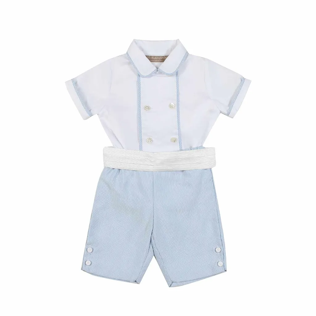 La Stupenderia Double Breasted Shirt Bermuda Shorts Two-Piece Suit