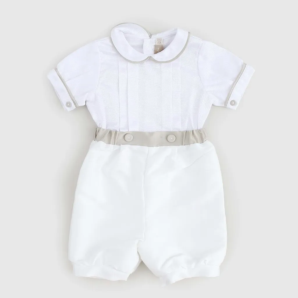 La Stupenderia Elasticated Waist Buttoned-Cuff Romper