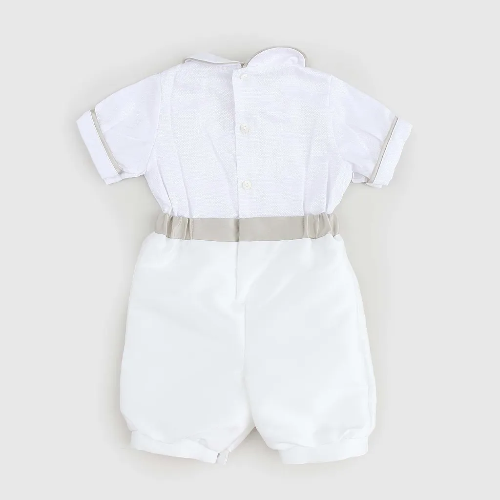 La Stupenderia Elasticated Waist Buttoned-Cuff Romper