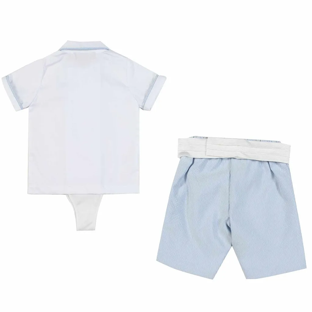 La Stupenderia Double Breasted Shirt Bermuda Shorts Two-Piece Suit