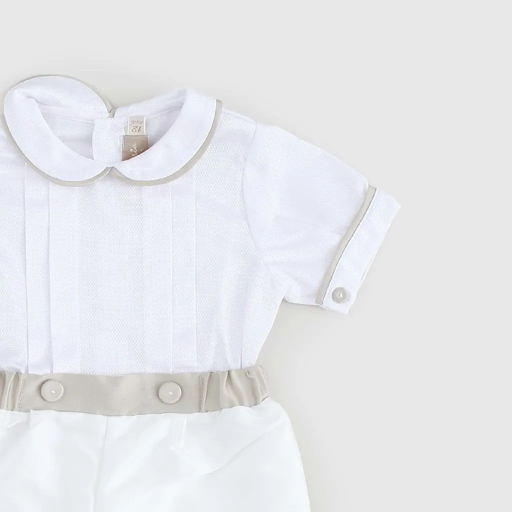 La Stupenderia Elasticated Waist Buttoned-Cuff Romper