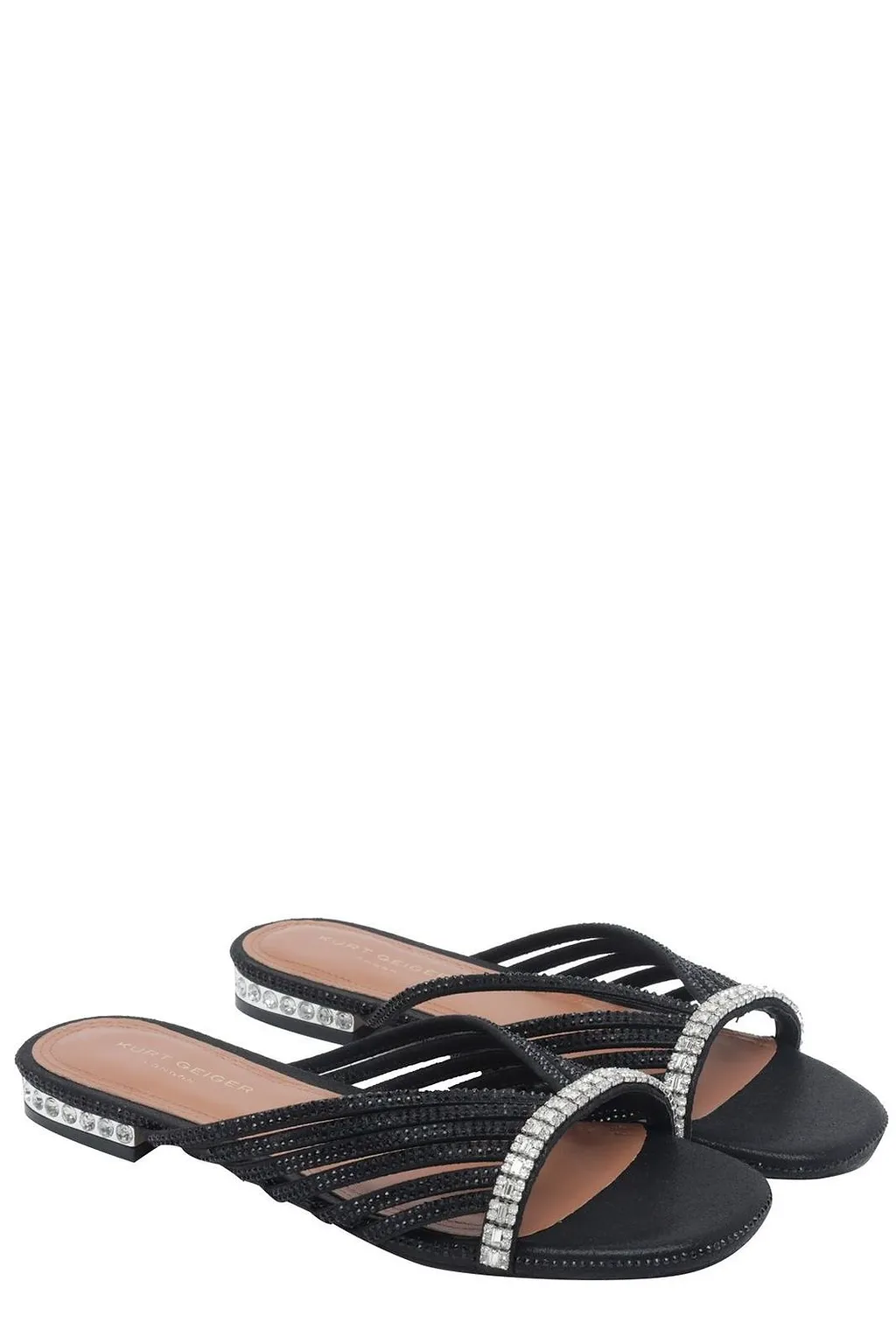 Kurt Geiger Crystal Strap Flat Sandals