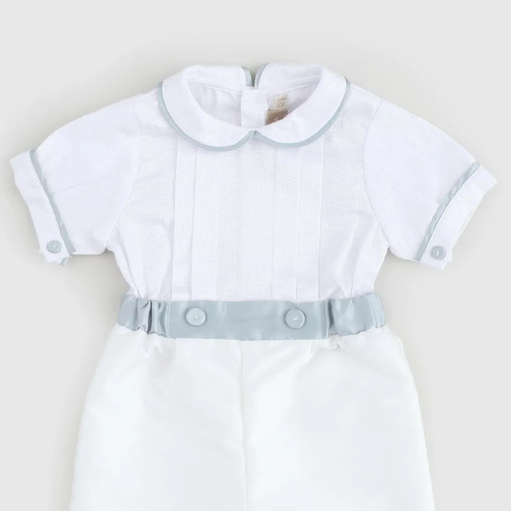 La Stupenderia Elasticated Waist Buttoned-Cuff Romper