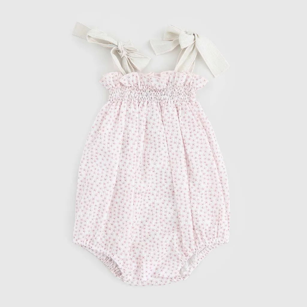 La Stupenderia Floral Embroidered Bow Detailed Bodysuit