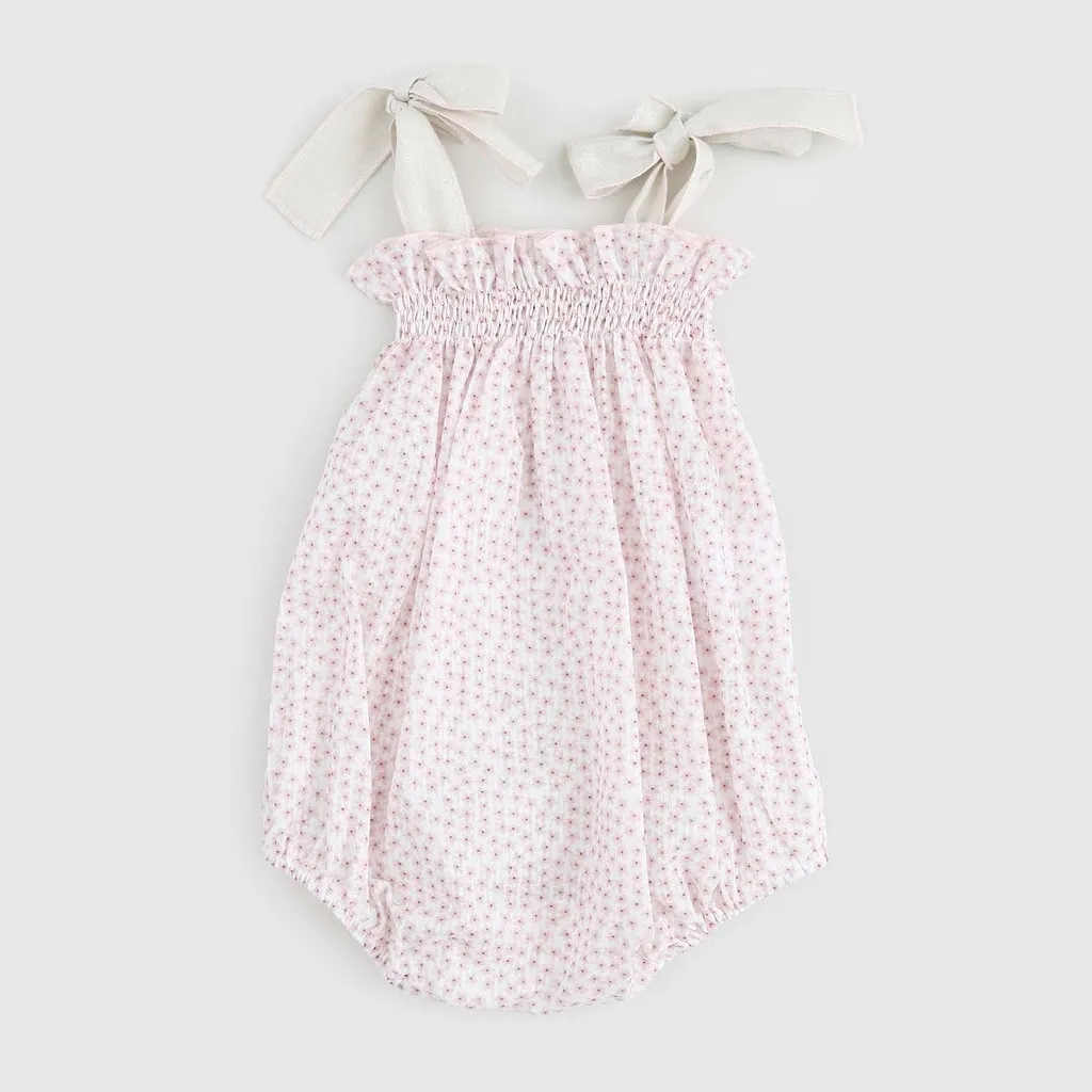 La Stupenderia Floral Embroidered Bow Detailed Bodysuit