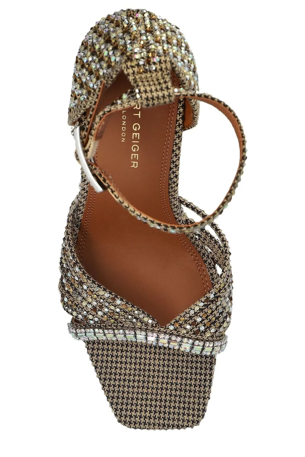 Kurt Geiger Crystal Strap Platform Heeled Sandals