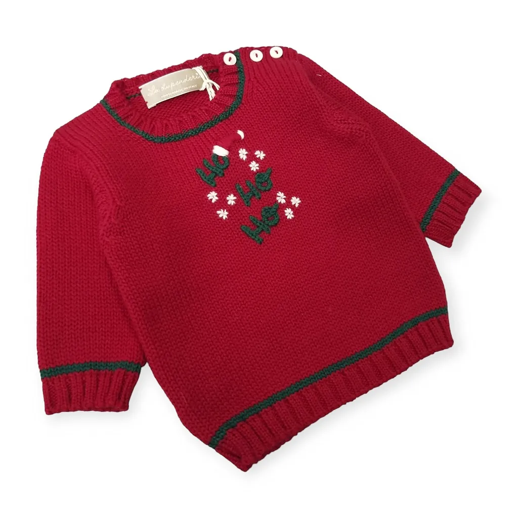 La Stupenderia Ho Ho Ho Embroidered Crewneck Jumper