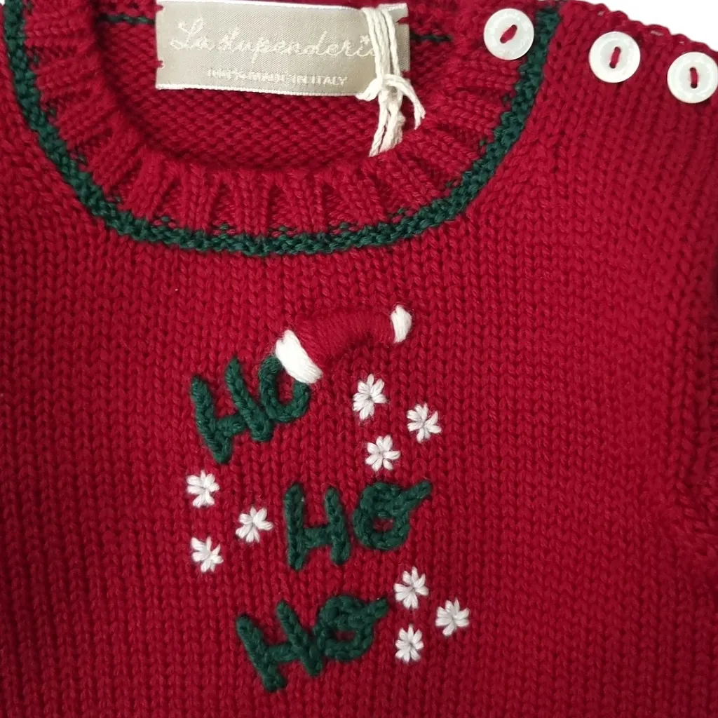 La Stupenderia Ho Ho Ho Embroidered Crewneck Jumper
