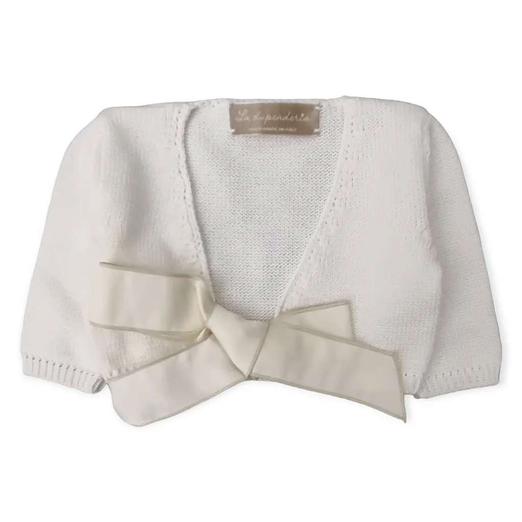 La Stupenderia Long-Sleeved Bow Fastened Cardigan