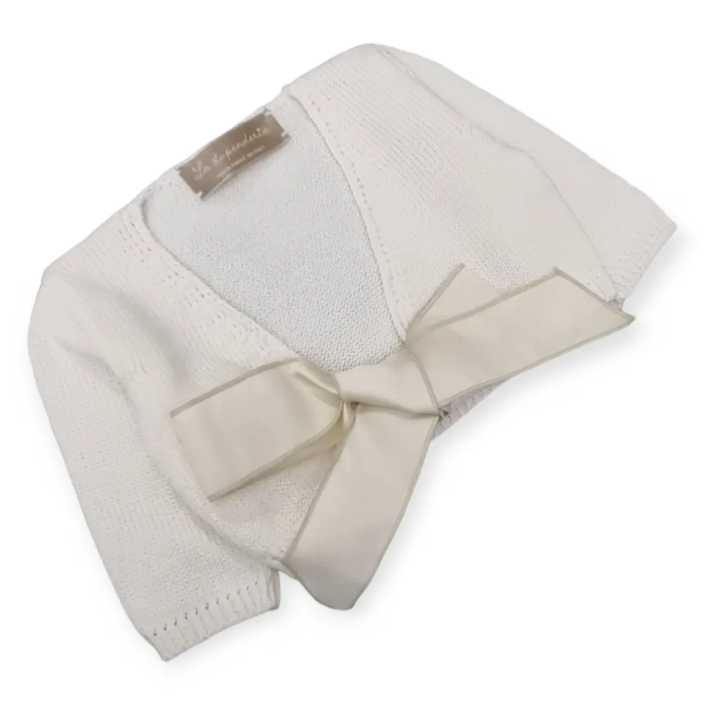 La Stupenderia Long-Sleeved Bow Fastened Cardigan