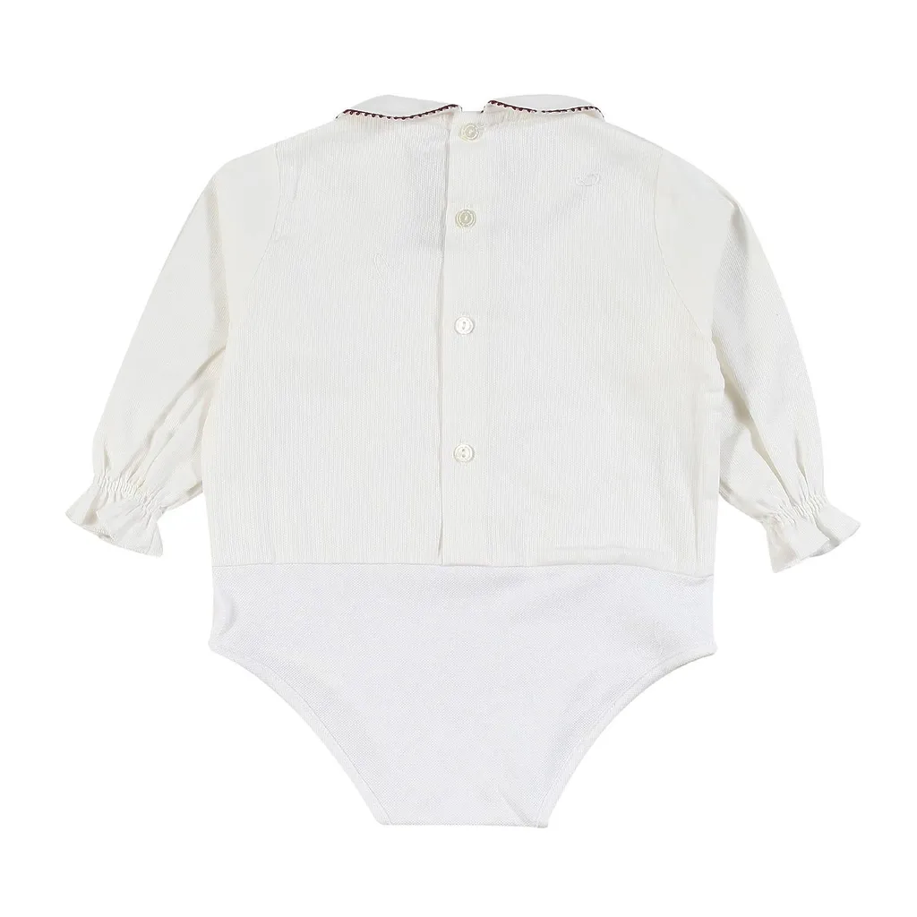 La Stupenderia Long Sleeved Polo Collar Bodysuit