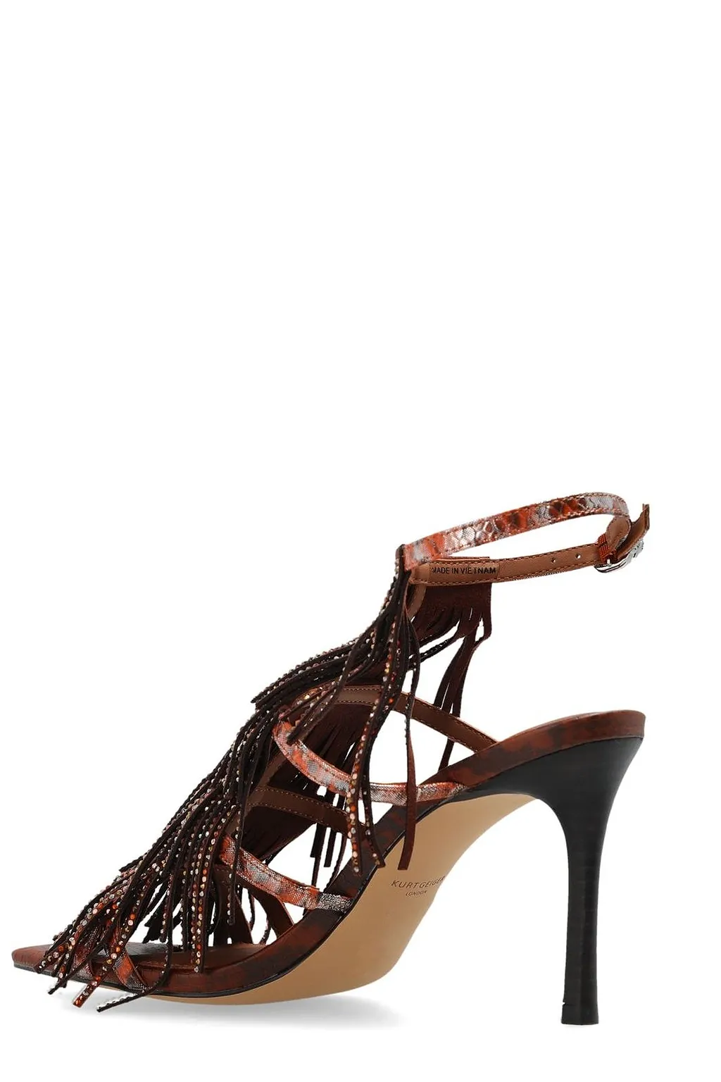 Kurt Geiger Fringe Embellished Heeled Sandals