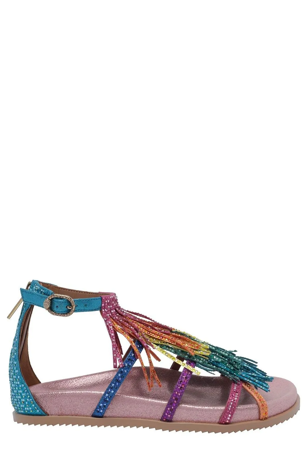 Kurt Geiger Fringe Embellished Flat Sandals